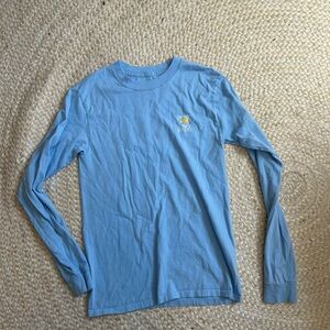 The salty dog light blue long sleeve crew neck tee shirt women’s S